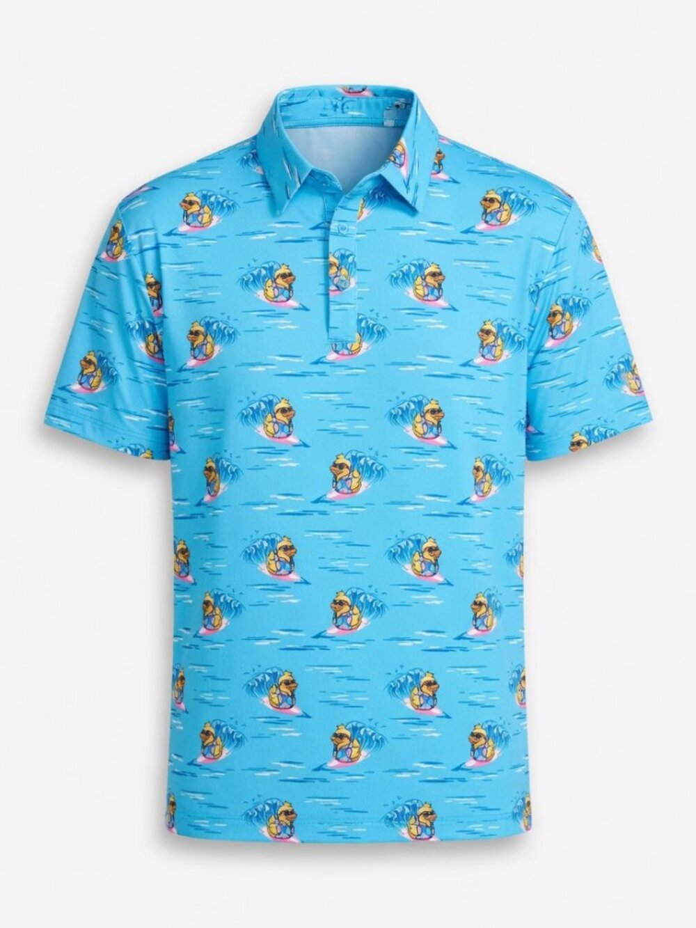 NEW Birdie Bound Men's Blue Rubber Ducky Medium Golf Polo